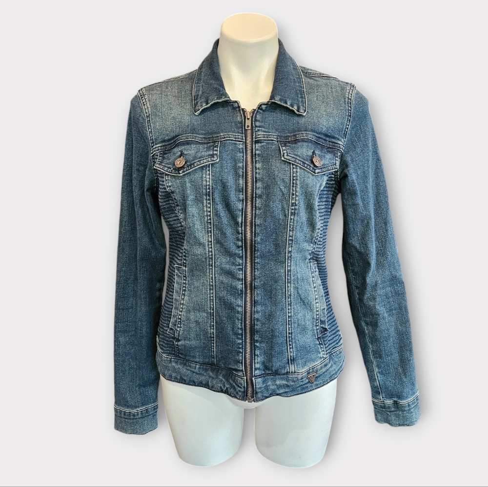 Vintage Guess Denim Zippered Jean Jacket